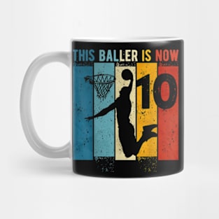 10 Year Old Basketball 10th Birthday Boy Mug